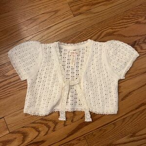 Matilda Jane White Knit Short Sleeved Sweater